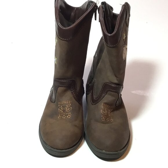 Disney Pixar Toy Story Woody & Bullseye Toddler Boys Size 11 Brown Cowboy Boots - Picture 2 of 9